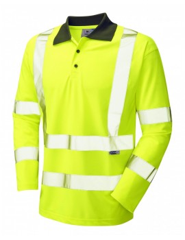 Leo Woolsery P06-Y Coolviz Polo Shirt Yellow Clothing